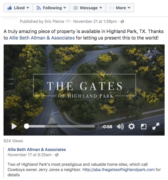 The Gates of Highland Park Facebook post